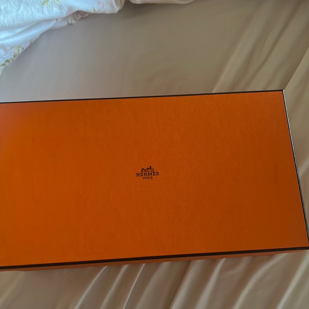 Empty Hermes shoe box